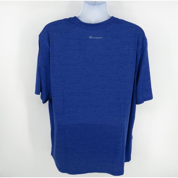Champion Mens Blue Short Sleeve Logo T-Shirt XXL NWT - Picture 4 of 6